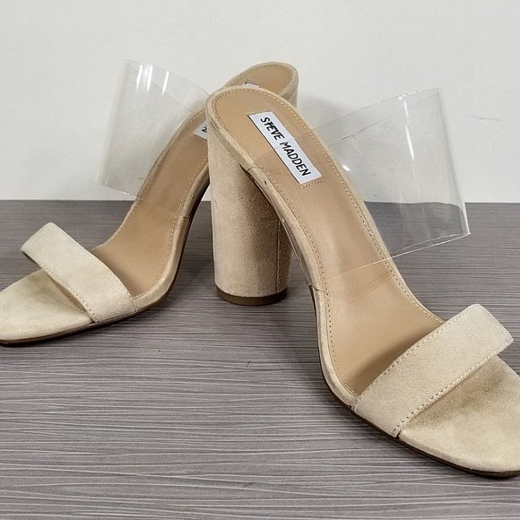 Steve Madden Cheers Slide Sandal, Nude Suede, Womens Size 9.5 M - Picture 5 of 11